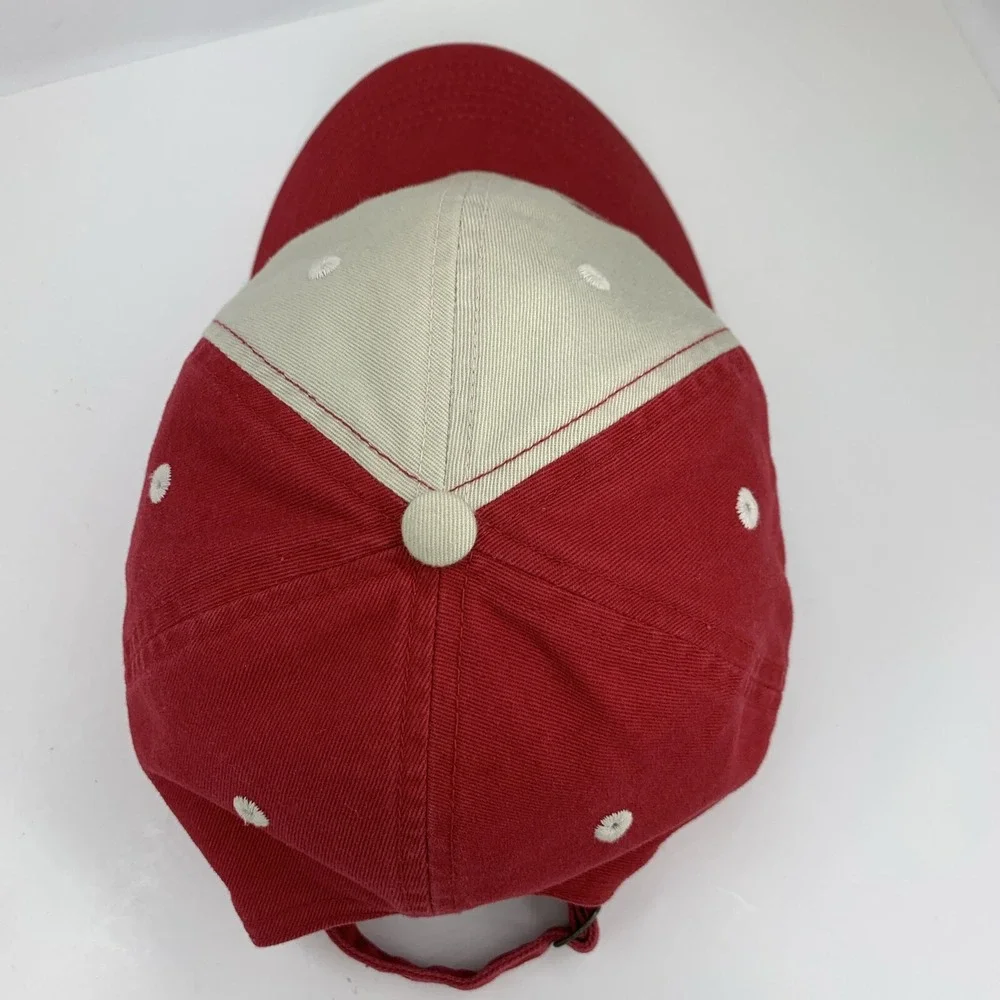 Coca Cola Hat Red Cream Adjustable OSFA Strapback Baseball Cap
